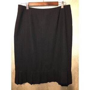 Kasper Classics Academia Preppy Professional Bottom Pleated Polka Dot Skirt